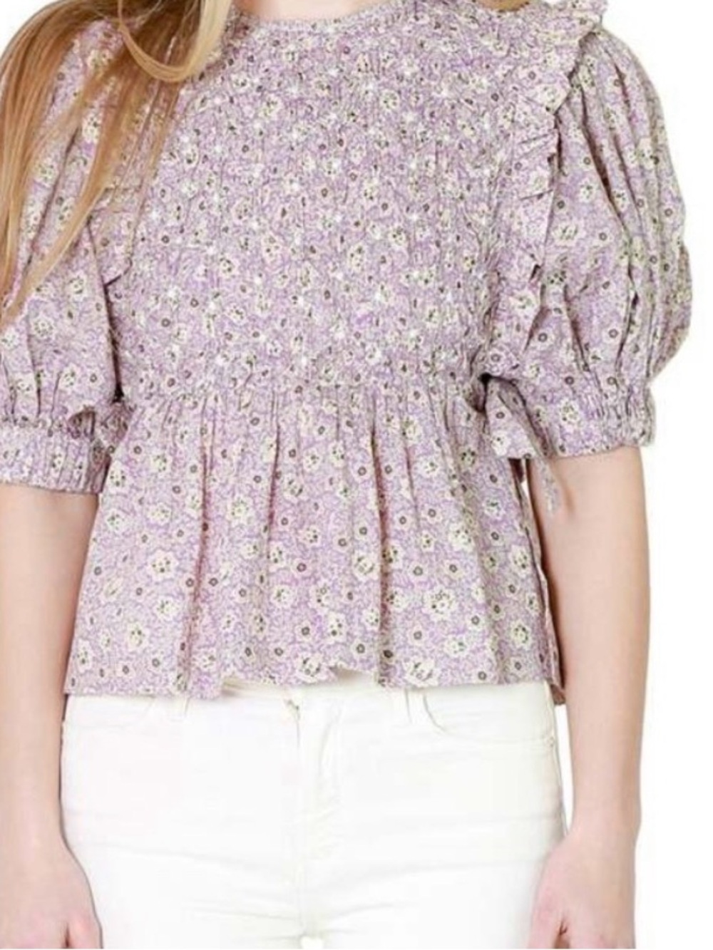 Sea peplum top
